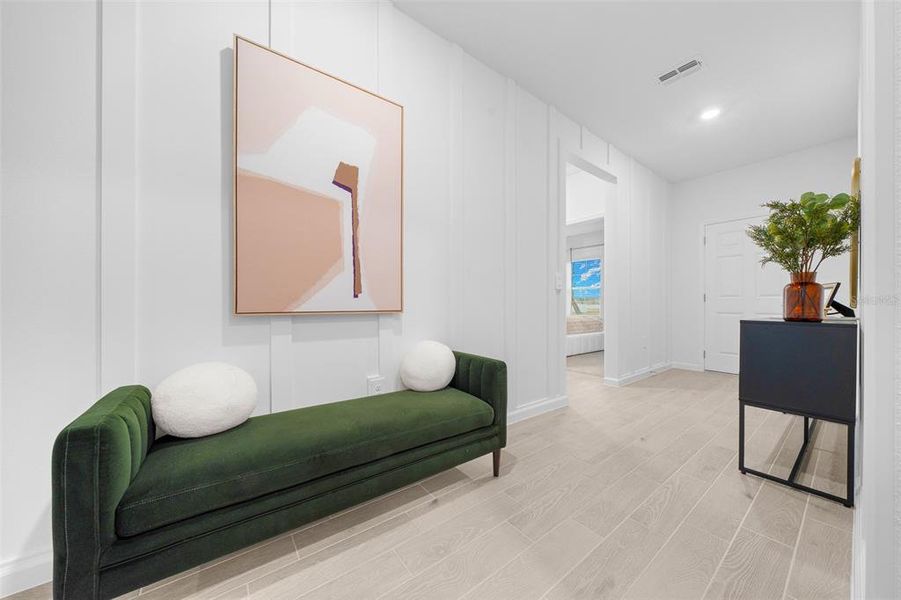 Furnished interior view inside a new home in Pioneer Ranch: Pioneer Ranch 60's, Ocala (Image 15).