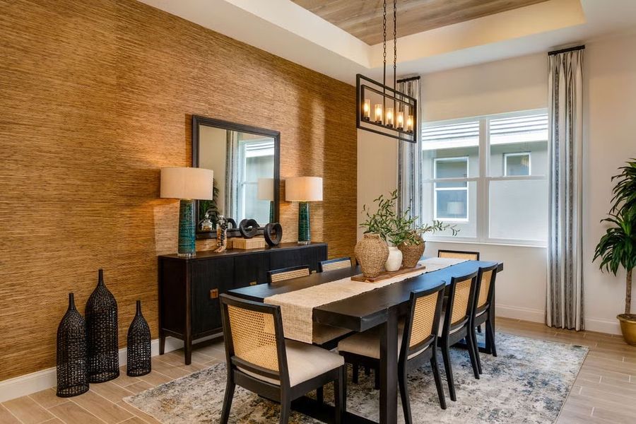 Representative furnished interior of a home built from the Patagonia by Park Square Residential in The Sanctuary at Seaire, Parrish (Image 9).
