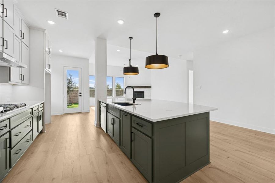 Furnished interior view inside a new home in South Pointe Cottage Series, Mansfield (Image 15). Furnished interior view inside a new home in South Pointe Cottage Series, Mansfield (Image 15).