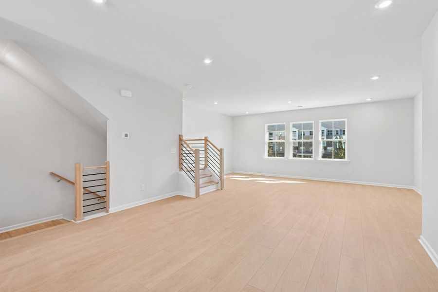 Representative unfurnished interior of a home built from the Nola by Tri Pointe Homes in Twinleaf Townes, Chapel Hill (Image 10).