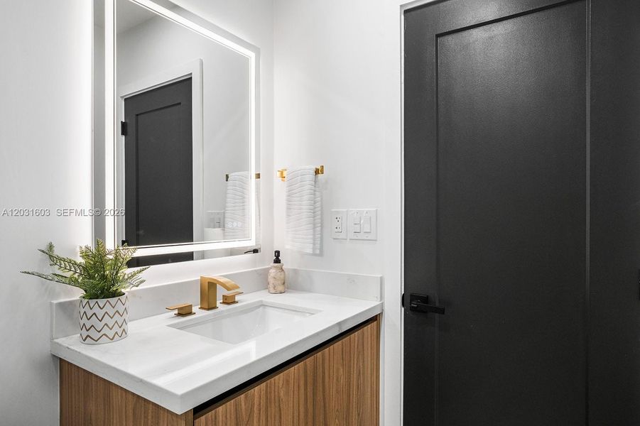 Furnished interior view inside a new home in , Miami (Image 16).