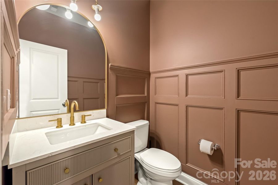 Downstairs powder room