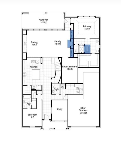 2D floor plan layout for the Royston Plan by Highland Homes in Mosaic: Artisan Series - 60ft Lots, Prosper, TX (Image 5). 2D floor plan layout for the Royston Plan by Highland Homes in Mosaic: Artisan Series - 60ft Lots, Prosper, TX (Image 5).