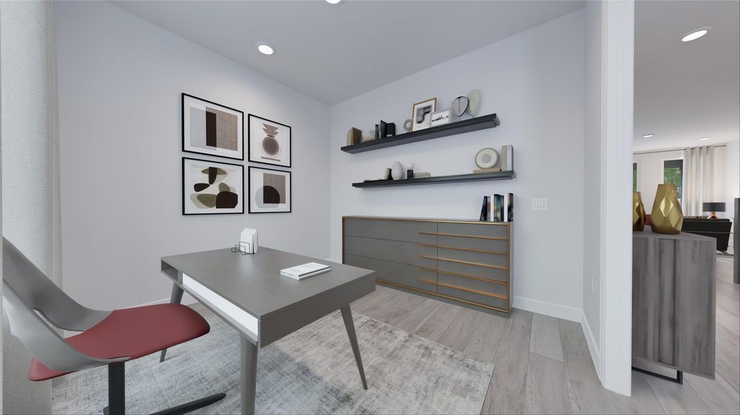 Furnished interior view inside a new home in The Highlands, Porter (Image 14).
