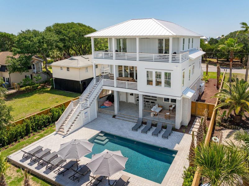 Exterior details and patio area of a home in , Isle Of Palms (Image 41).