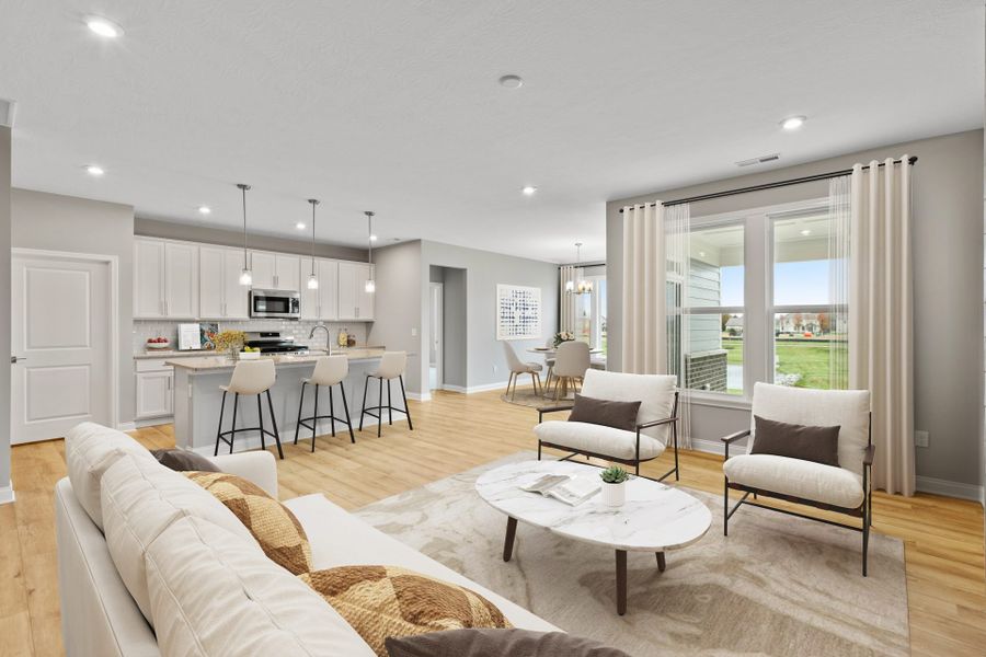 Representative furnished interior of a home built from the Camden by Fischer Homes in Easton Park, Dallas (Image 4).