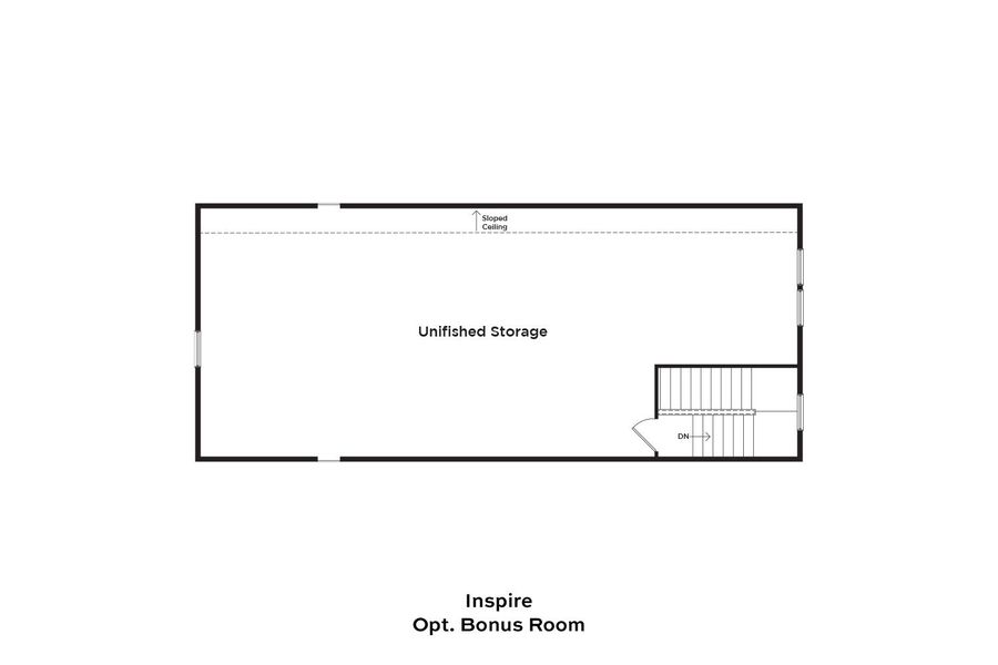 2D floor plan layout for the Inspire by DRB Elevate. in Summerwind Crossing at Lakes of Cane Bay, Summerville, SC (Image 8).