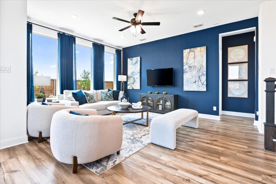 Representative furnished interior of a home built from the Hawthorn II Katy Lakes 50s by Brohn Homes in Katy Lakes, Katy (Image 27).