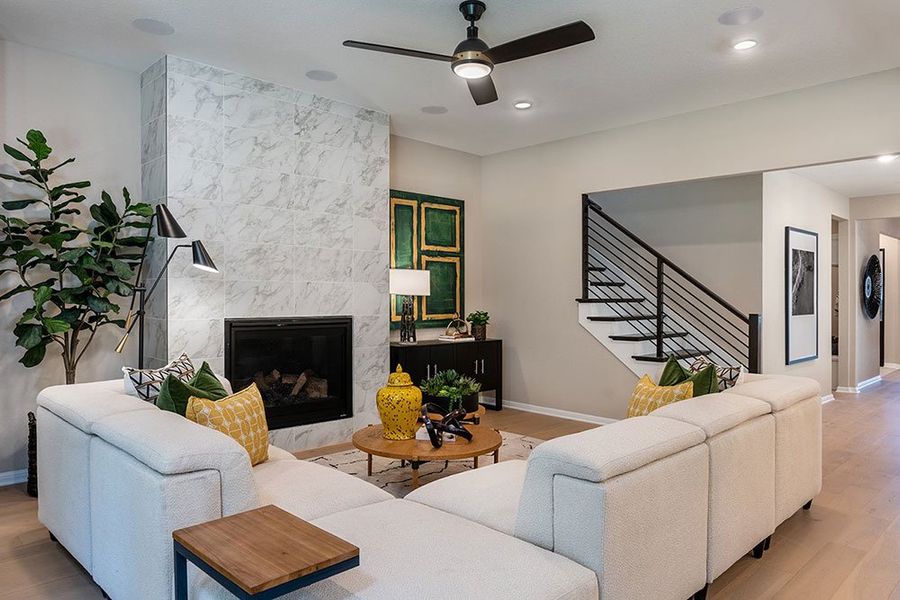 Representative furnished interior of a home built from the Sienna by Taylor Morrison in Parkside on the River 50s, Georgetown (Image 4).