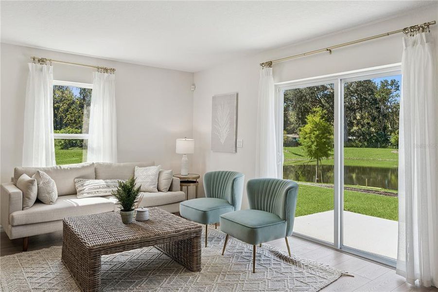 Furnished interior view inside a new home in Sandalwood, New Smyrna Beach (Image 4).