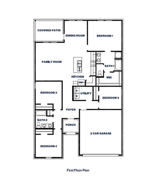 2D floor plan layout of this home in Sunterra, Katy, TX (Image 2).