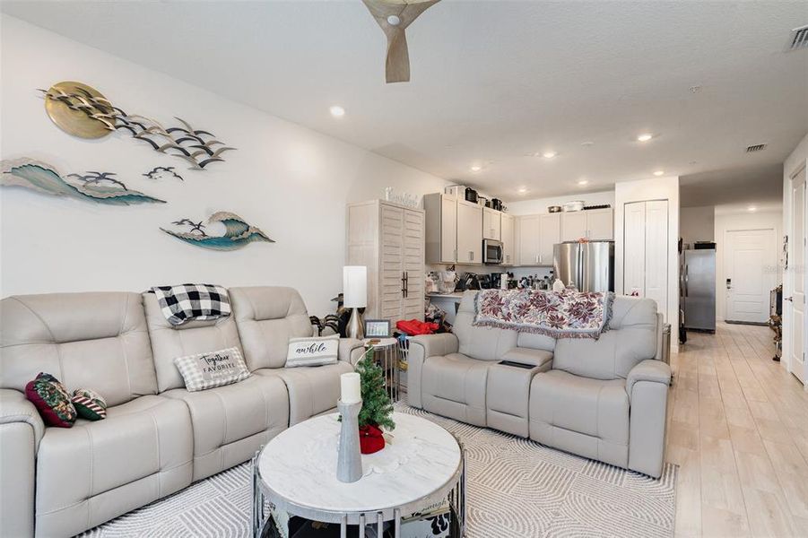 Furnished interior view inside a new home in The Timbers at Everlands: The Villas, Palm Bay (Image 5). Furnished interior view inside a new home in The Timbers at Everlands: The Villas, Palm Bay (Image 5).