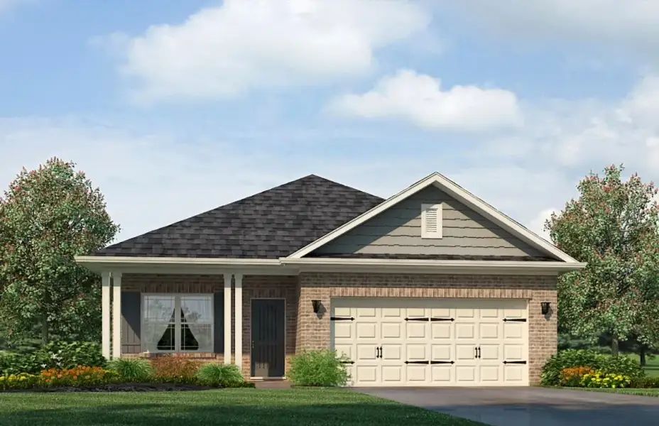 Representative exterior photo of a completed home built from the 1727 by Adams Homes in Ham Farm, La Grange, NC (Image 22).