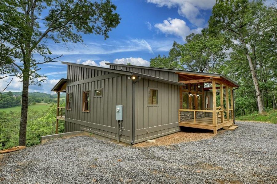 Front exterior of a new home in , Blue Ridge, GA, highlighting curb appeal (Image 20).