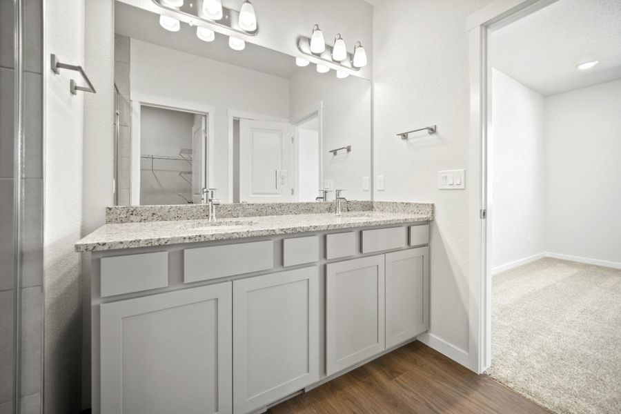 Representative furnished interior of a home built from the Manitou by View Homes in Aspen Meadows – Townhomes, Colorado Springs (Image 12). Representative furnished interior of a home built from the Manitou by View Homes in Aspen Meadows – Townhomes, Colorado Springs (Image 12).