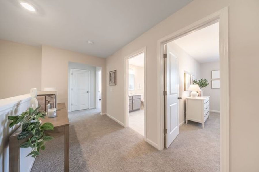 Representative furnished interior of a home built from the Lenox by True Homes in Whispering Hills, Locust (Image 9).