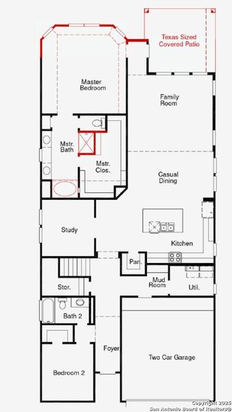 2D floor plan layout of this home in Stillwater Ranch, San Antonio, TX (Image 5). 2D floor plan layout of this home in Stillwater Ranch, San Antonio, TX (Image 5).