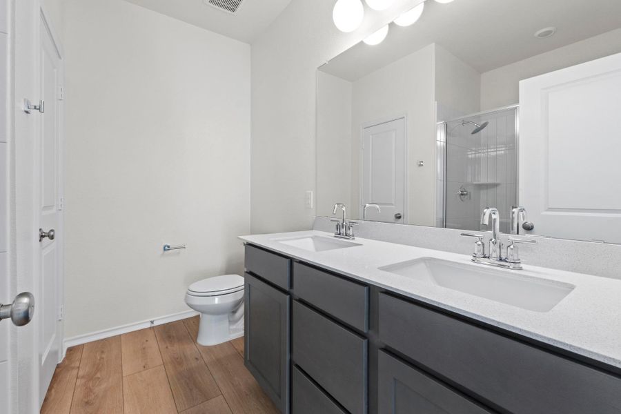 Furnished interior view inside a new home in Salerno - Heritage Collection, Round Rock (Image 14). Furnished interior view inside a new home in Salerno - Heritage Collection, Round Rock (Image 14).