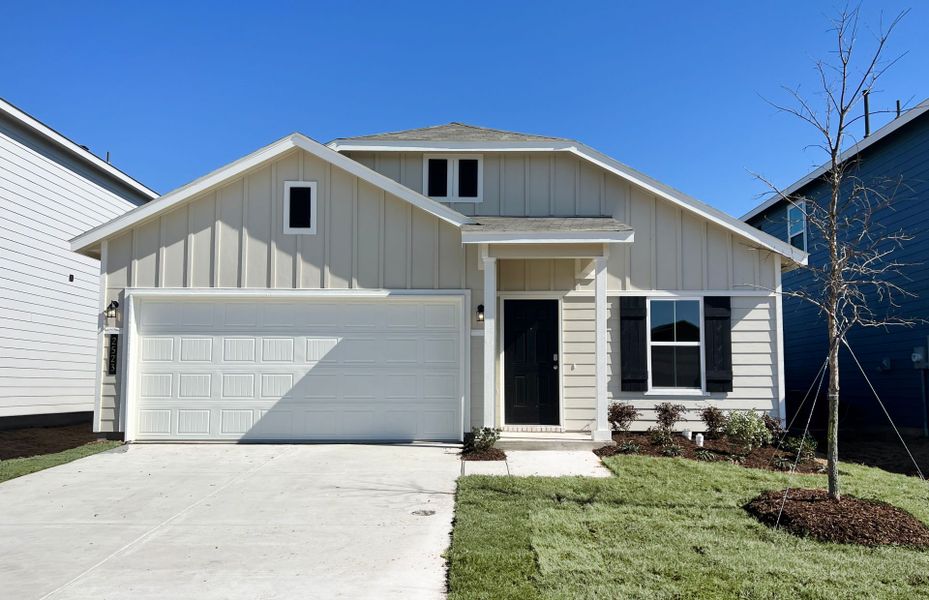 Representative exterior photo of a completed home built from the Coleto by Centex in Ashford Crossing, Princeton, TX (Image 1). Representative exterior photo of a completed home built from the Coleto by Centex in Ashford Crossing, Princeton, TX (Image 1).