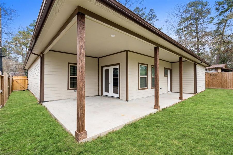 Covered patio.