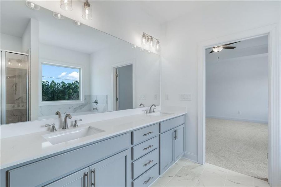 Furnished interior view inside a new home in , Buford (Image 10).