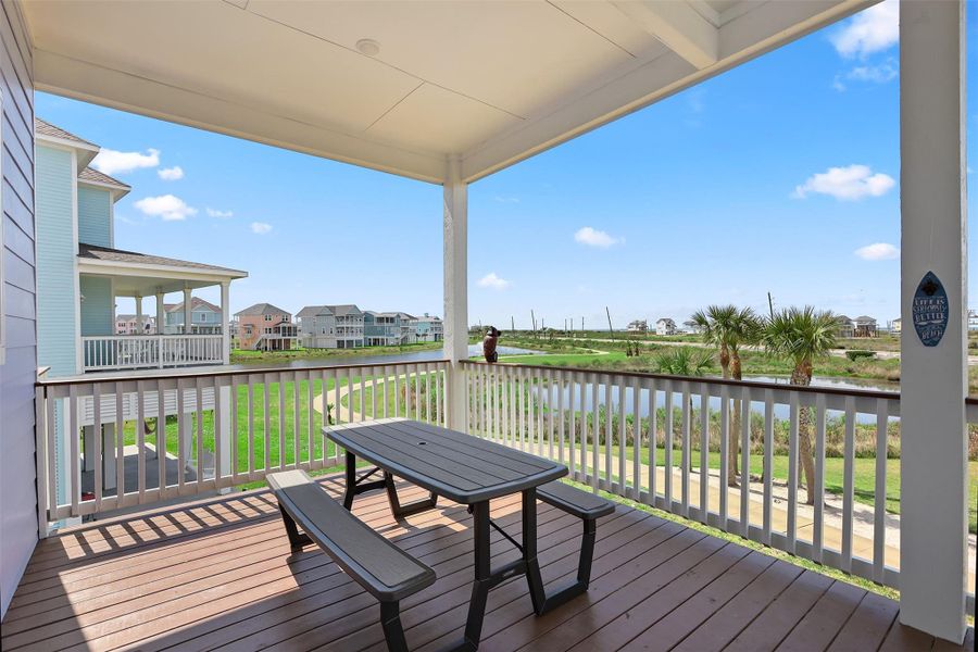 Another angle of the this balcony shows its versatility, with space for dining, lounging, or gathering with family and friends while overlooking the serene surroundings.