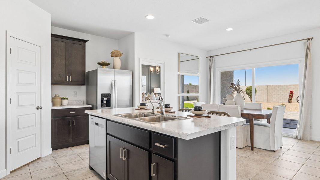 Representative furnished interior of a home built from the Denton by D.R. Horton in Radiance at Superstition Vistas, Apache Junction (Image 12).