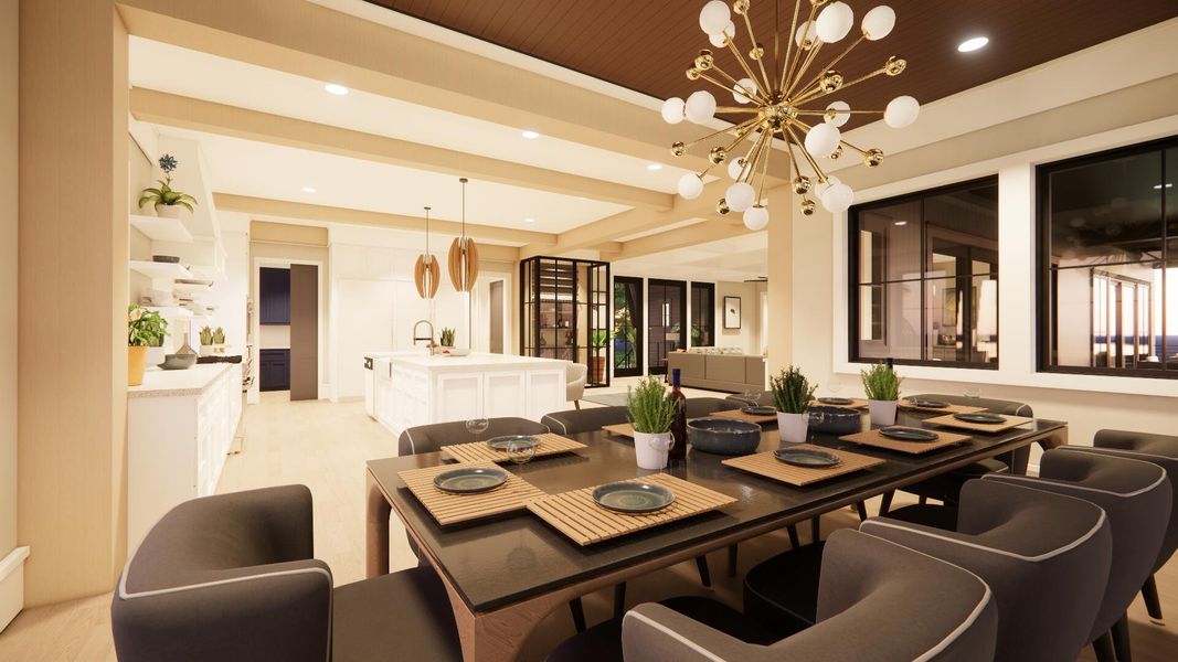 Furnished interior view inside a new home in , Isle Of Palms (Image 5).