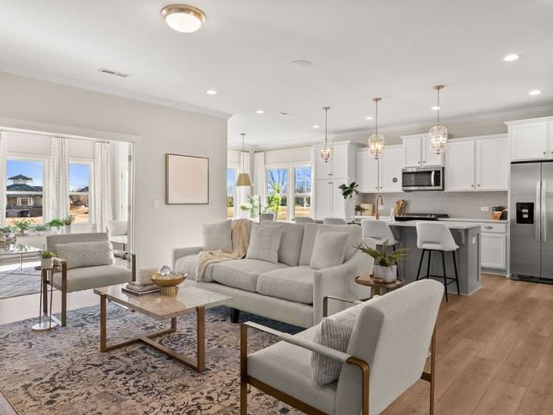 Representative furnished interior of a home built from the Montcrest by True Homes in Whispering Hills, Locust (Image 7).