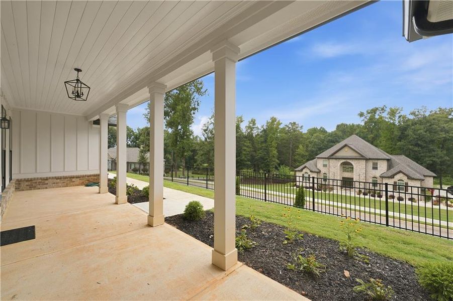 Exterior details and patio area of a home in , Commerce (Image 4). Exterior details and patio area of a home in , Commerce (Image 4).