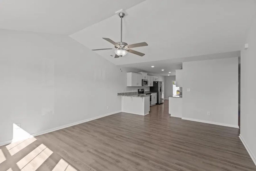 Furnished interior in a model home at The Villas in Newport (Image 8).