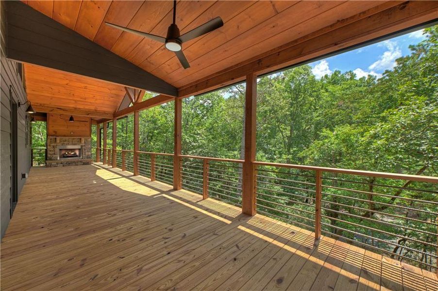 Exterior details and patio area of a home in , Ellijay (Image 26).