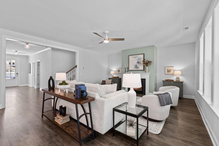 Representative furnished interior of a home built from the The Hampton by RobuckHomes in Kennebec Crossing, Angier (Image 103). Representative furnished interior of a home built from the The Hampton by RobuckHomes in Kennebec Crossing, Angier (Image 103).