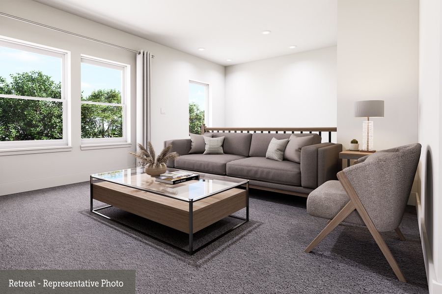 Representative furnished interior of a home built from the The Mcallen by David Weekley Homes in Jubilee, Hockley (Image 4). Representative furnished interior of a home built from the The Mcallen by David Weekley Homes in Jubilee, Hockley (Image 4).