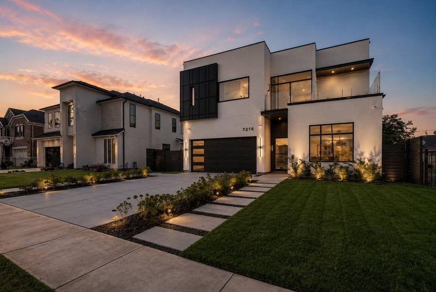 Front exterior of a new home in , Houston, TX, highlighting curb appeal (Image 2). Front exterior of a new home in , Houston, TX, highlighting curb appeal (Image 2).