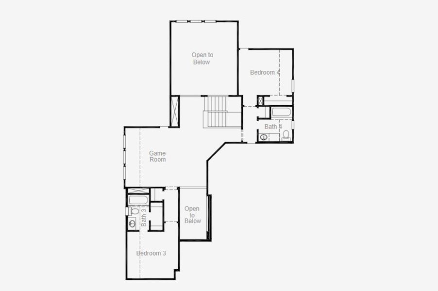 2D floor plan layout of this home in Hillside Village, Celina, TX (Image 6).