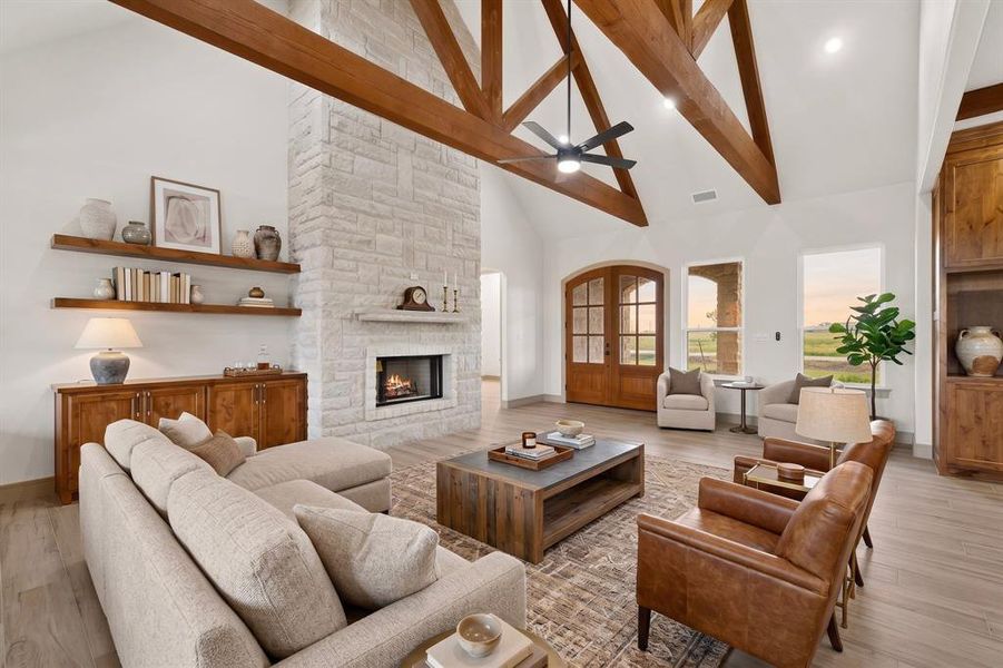 Furnished interior view inside a new home in , Celeste (Image 9).