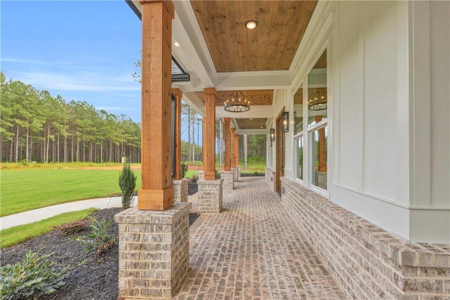 Exterior details and patio area of a home in , Monroe (Image 40).