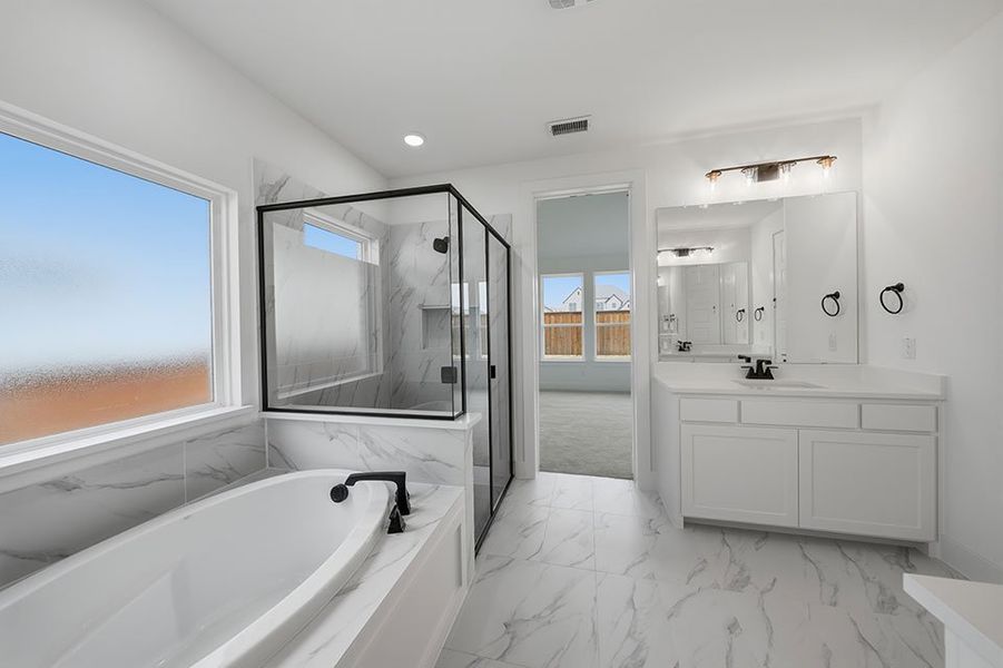 Furnished interior view inside a new home in Estates at Rockhill, Frisco (Image 13).