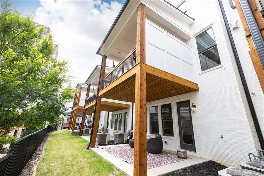 Exterior details and patio area of a home in , Atlanta (Image 37).