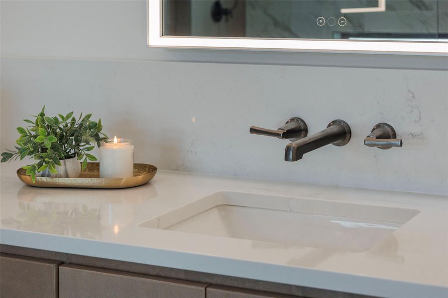 Bathroom view of vanity