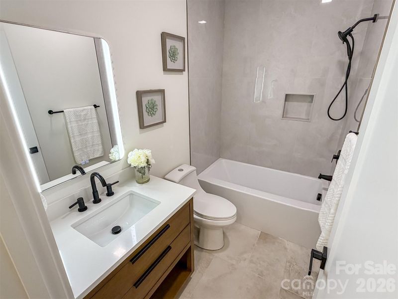 Furnished interior view inside a new home in , Newton (Image 40).