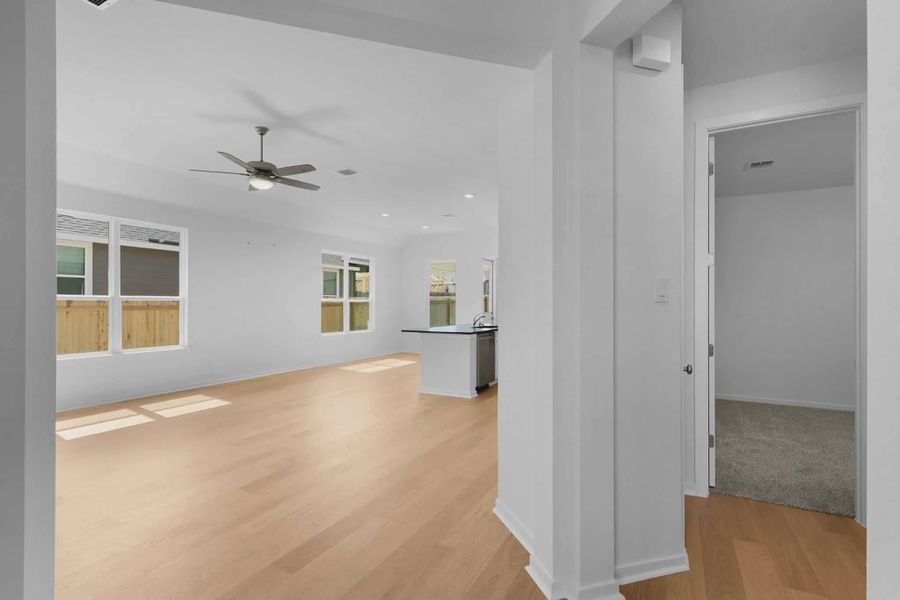 Representative unfurnished interior of a home built from the Aventura by Chesmar Homes in Bridgeland, Elgin (Image 6).