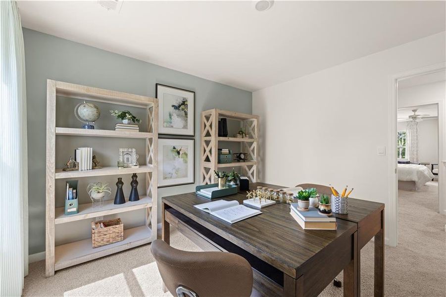 Furnished interior view inside a new home in Kingston Ranch at Lake Oconee, Buckhead (Image 58).
