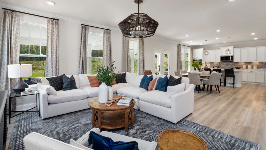 Representative furnished interior of a home built from the Jordan by DRB Homes in Sidney Creek Single Family, Zebulon (Image 7). Representative furnished interior of a home built from the Jordan by DRB Homes in Sidney Creek Single Family, Zebulon (Image 7).