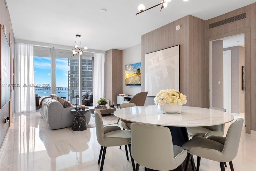 Furnished interior view inside a new home in , Miami (Image 4).