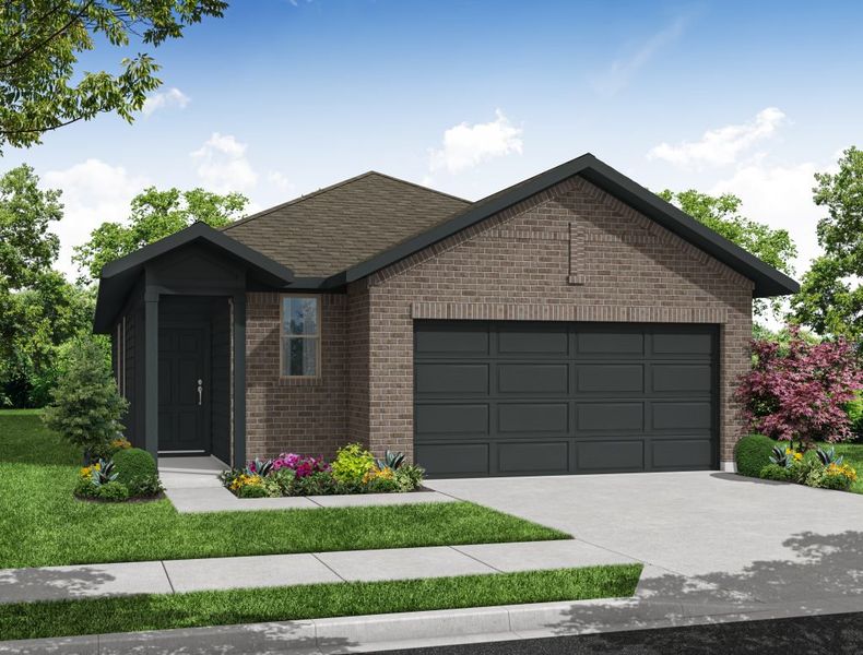 Representative exterior photo of a completed home built from the Elm by Impression Homes in Northspur, Terrell, TX (Image 8).