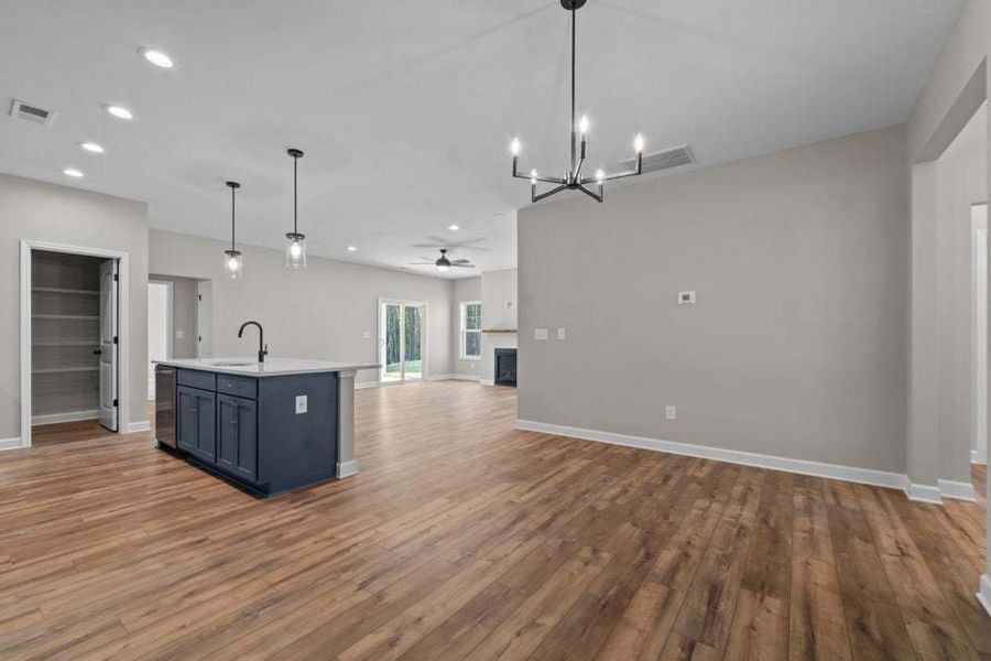 Representative unfurnished interior of a home built from the Weymouth by Caviness & Cates Communities in Bartlett Manor, Youngsville (Image 49).