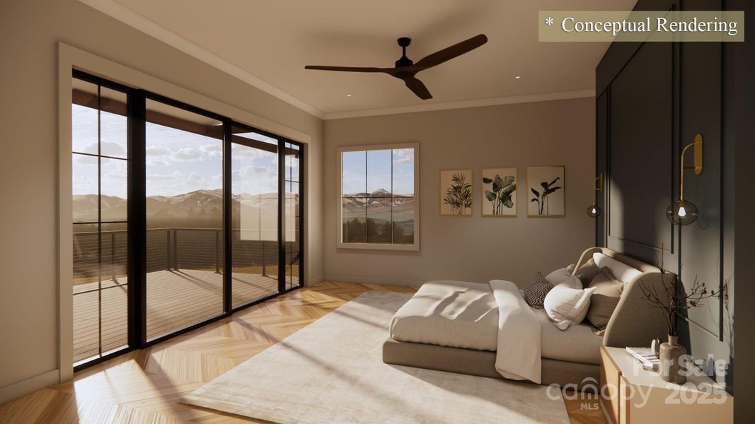 Furnished interior view inside a new home in , Lake Toxaway (Image 8).