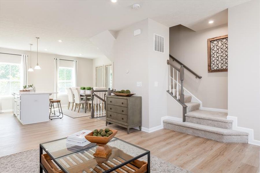 Representative furnished interior of a home built from the Beethoven by Ryan Homes in The Towns at Millwood, Charlotte (Image 3).